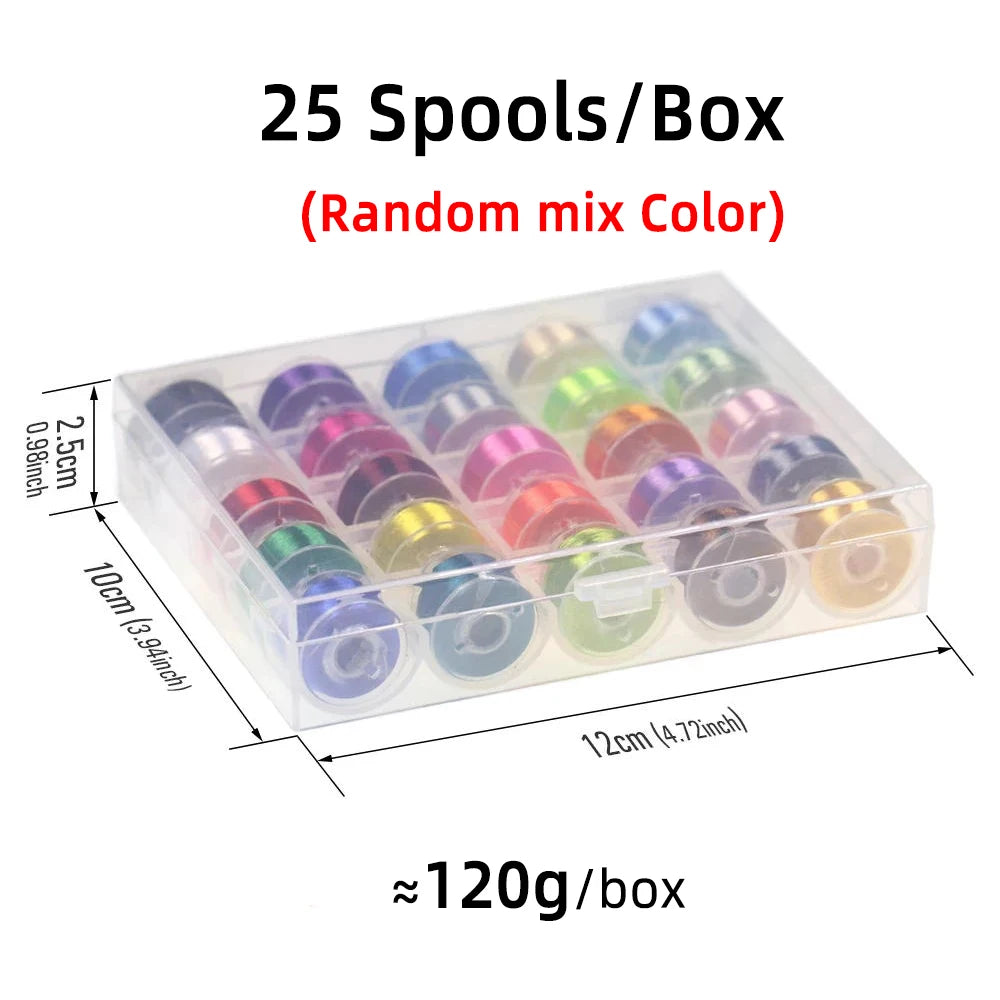 25 Colors Assorted 200D Fly Tying Thread