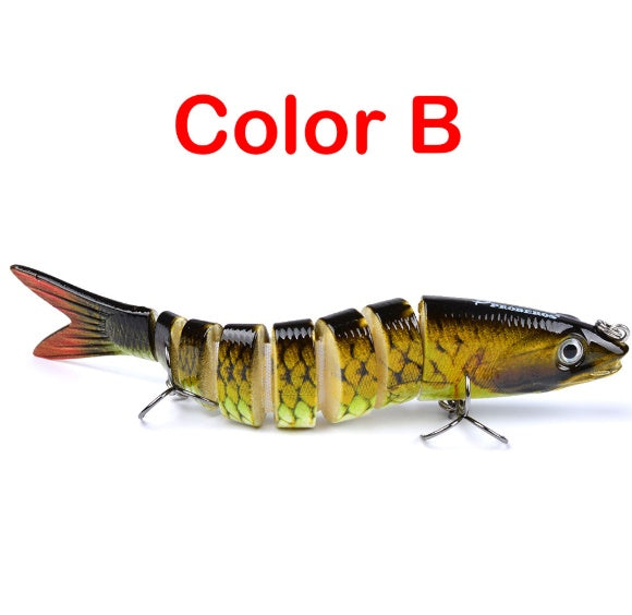 Artificial Multi Jointed Sections Hard Bait for Trolling Pike Carp, Durable Fishing Tools with Realistic Design