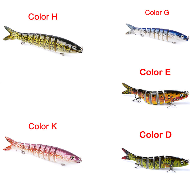 Artificial Multi Jointed Sections Hard Bait for Trolling Pike Carp, Durable Fishing Tools with Realistic Design