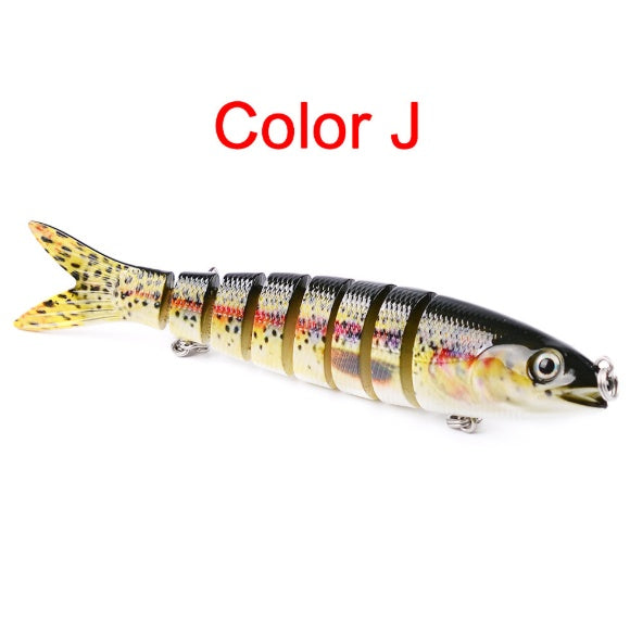 Artificial Multi Jointed Sections Hard Bait for Trolling, Pike & Carp Fishing Tools in Realistic Colors, Durable Material
