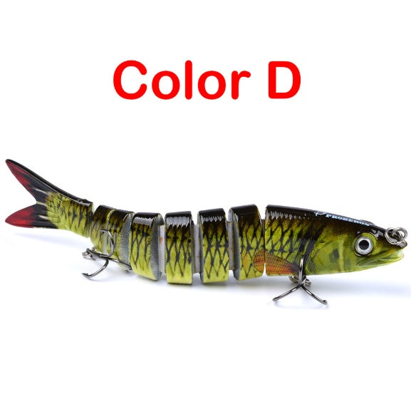 Artificial Multi Jointed Sections Hard Bait for Trolling Pike Carp, Durable Fishing Tools with Realistic Design