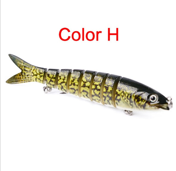 Artificial Multi Jointed Sections Hard Bait for Trolling Pike Carp, Durable Fishing Tools with Realistic Design