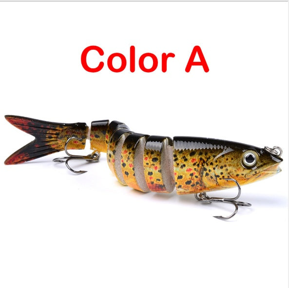 Artificial Multi Jointed Sections Hard Bait for Trolling Pike Carp, Durable Fishing Tools with Realistic Design