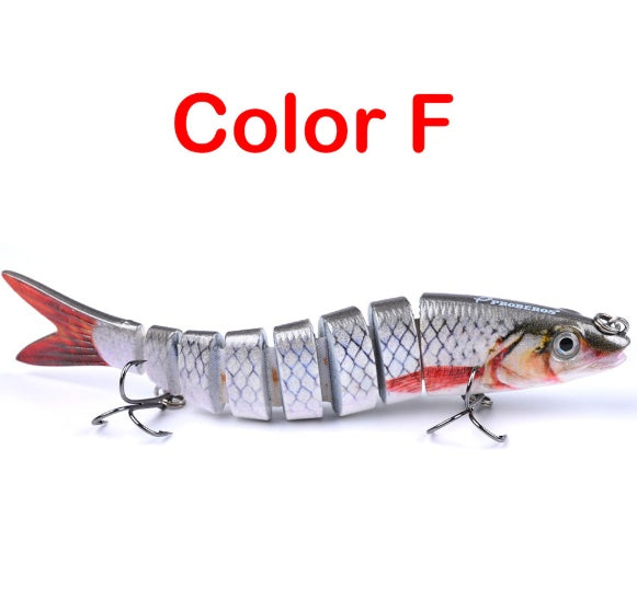 Artificial Multi Jointed Sections Hard Bait for Trolling, Pike & Carp Fishing Tools in Lifelike Color, Durable Material