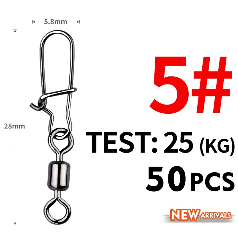 MEREDITH 50PCS Pin Bearing Rolling Swivels