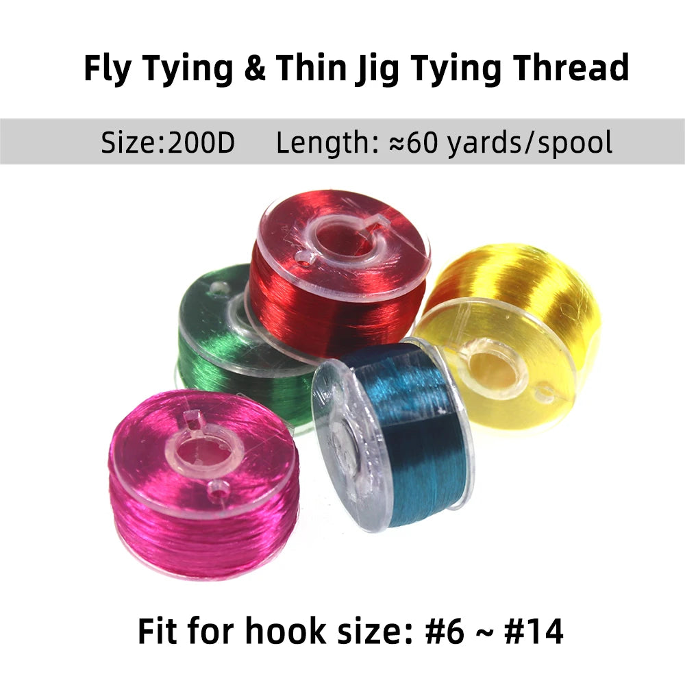 25 Colors Assorted 200D Fly Tying Thread