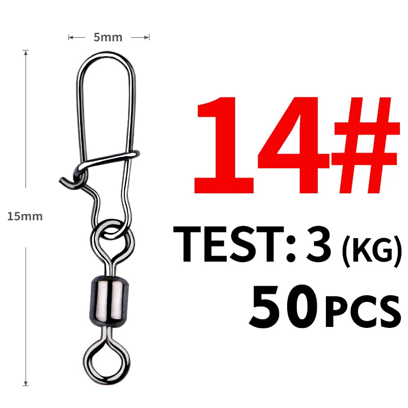 MEREDITH 50PCS Pin Bearing Rolling Swivels