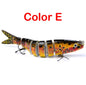 Artificial Multi Jointed Sections Hard Bait for Trolling Pike Carp, Durable Fishing Tools in Realistic Colors