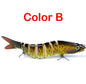 Artificial Multi Jointed Sections Hard Bait for Trolling Pike Carp, Durable Fishing Tools with Realistic Design