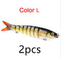 Artificial Multi Jointed Sections Hard Bait for Trolling Pike Carp, Durable Fishing Tools with Realistic Design