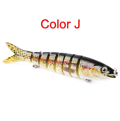 Artificial Multi Jointed Sections Hard Bait for Trolling, Pike & Carp Fishing Tools in Realistic Colors, Durable Material
