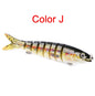 Artificial Multi Jointed Sections Hard Bait for Trolling, Pike & Carp Fishing Tools in Realistic Colors, Durable Material