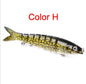 Artificial Multi Jointed Sections Hard Bait for Trolling Pike Carp, Durable Fishing Tools with Realistic Design