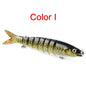 Artificial Multi Jointed Sections Hard Bait for Trolling Pike Carp, Durable Fishing Tools in Realistic Color Patterns