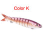 Artificial Multi Jointed Sections Hard Bait for Trolling Pike Carp, Durable Fishing Tools with Realistic Design, Green and...