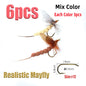 3pcs/6pcs Mayfly Trout Flies