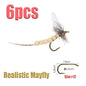 3pcs/6pcs Mayfly Trout Flies