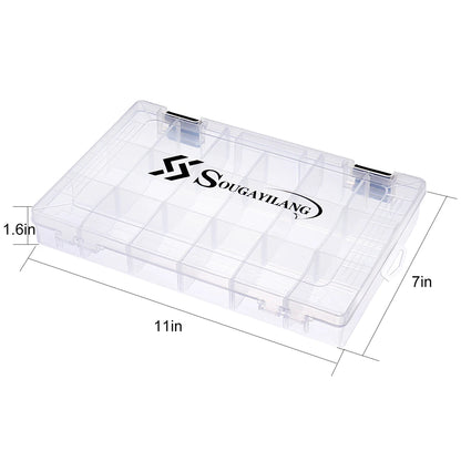 Souguayilang Clear Plastic Tackle Box