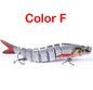 Artificial Multi Jointed Sections Hard Bait for Trolling, Pike & Carp Fishing Tools in Lifelike Color, Durable Material