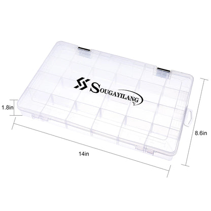 Souguayilang Clear Plastic Tackle Box