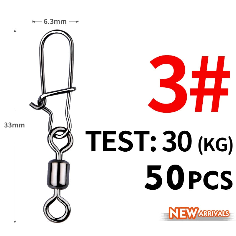 MEREDITH 50PCS Pin Bearing Rolling Swivels
