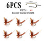 WIFREO 6PCS #10#12 #14 CDC Feather Wing Mayfly Deer Hair Body Dry Fly Rocky River Trout Fishing Flies Bait Lure